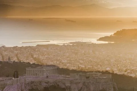 Athens and Acropolis Stock Photos
