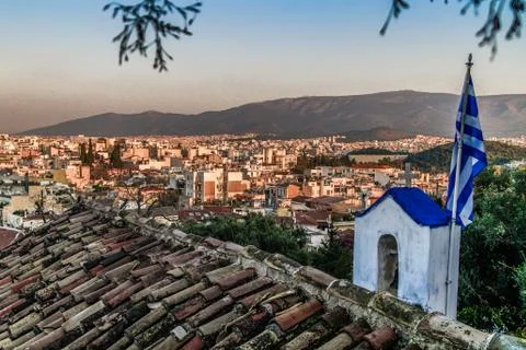 Athens and Acropolis Stock Photos