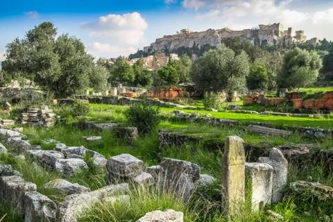 Athens and Acropolis Stock Photos