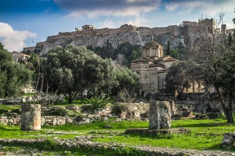 Athens and Acropolis Stock Photos