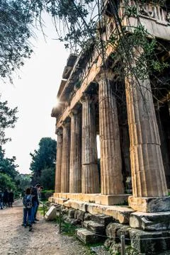 Athens and Acropolis Foto stock