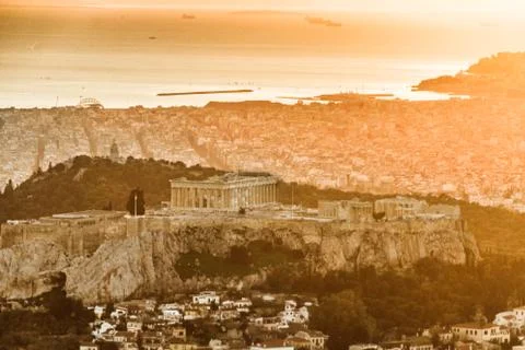 Athens and Acropolis Stock Photos