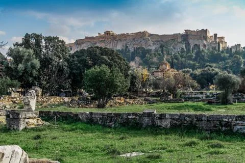 Athens and Acropolis Stock Photos