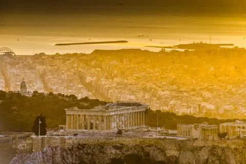 Athens and Acropolis Stock Photos