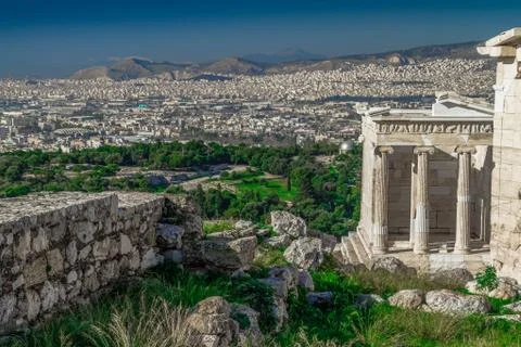 Athens and Acropolis Stock Photos