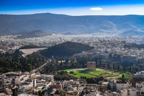 Athens and Acropolis Stock Photos