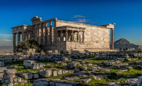 Athens and Acropolis Foto stock