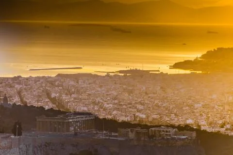 Athens and Acropolis Stock Photos