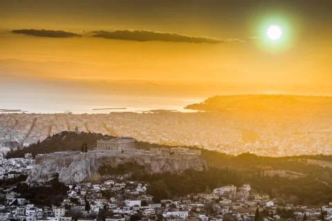 Athens and Acropolis Stock Photos