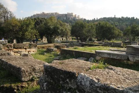 Athens and Acropolis Stock Photos