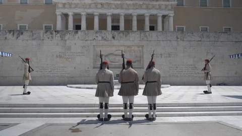 Athens Changing of the Guard Stock Footage 127167868