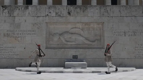 Athens Changing of the Guard Video stock 127167936