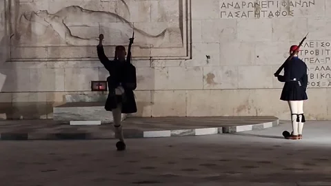 Athens, Greece: 03/02/2026: Changing of the guard at the Hellenic Parliament Stockbeeldmateriaal 334701612