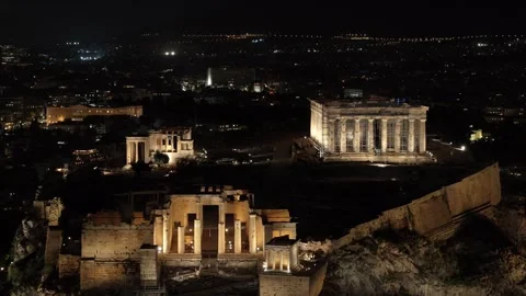 Athens Greece, Acropolis 4K+ Dlog Stock Footage 257239883