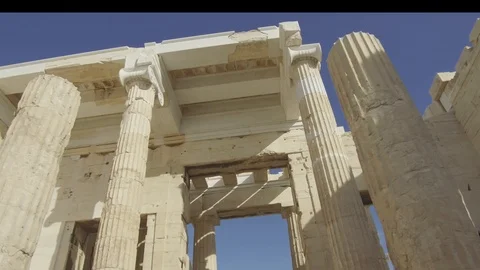 Athens greece acropolis walking through ruins Stock-Footage 91808641