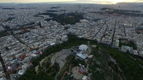 Athens Lycabettus Acropolis Video stock 83645733