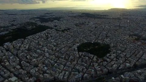 Athens Lycabettus Aegean Video stock 83659577