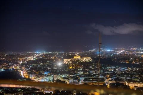 Athens at night Stock Photos