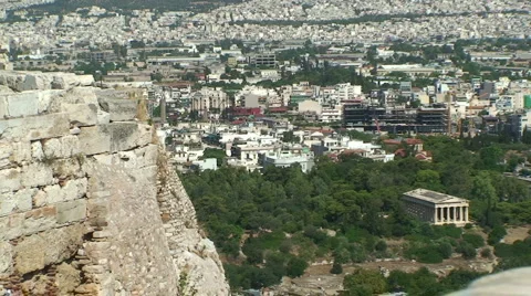 Athens from the Parthenon 库存影片 927084