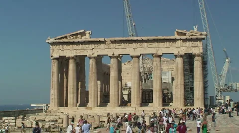 Athens Parthenon Front 库存影片 927189