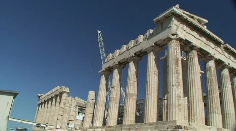 Athens Parthenon Low Angle 库存影片 927270