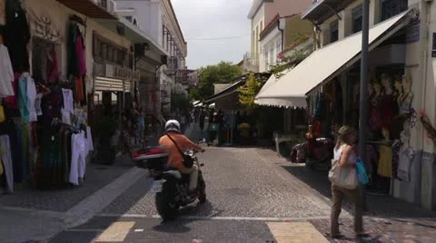 Athens street 6 Stock Footage 11345693