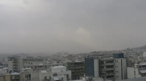 Athens timelapse snow Greece Vidéo 47586874