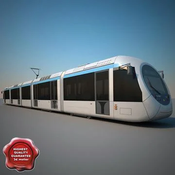 Athens Tram 3D Model