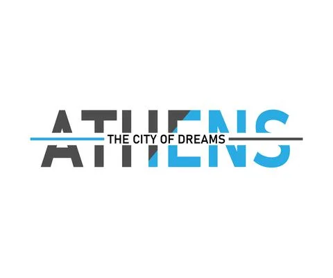 Athens typography design vector, for t-shirt, poster and other uses Stock Illustration
