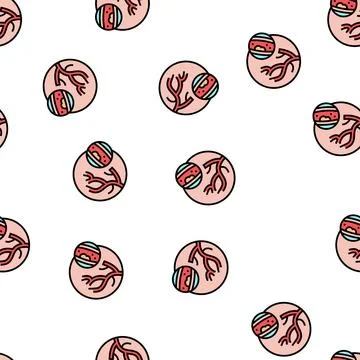 Atheroma disease vector seamless pattern Stock Illustration