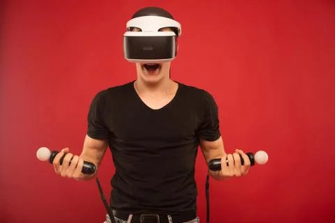 Athlete 3d glasses Stock Photos