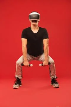 Athlete 3d glasses Stock Photos