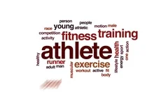 Athletics animated word cloud, text desi, Stock Video