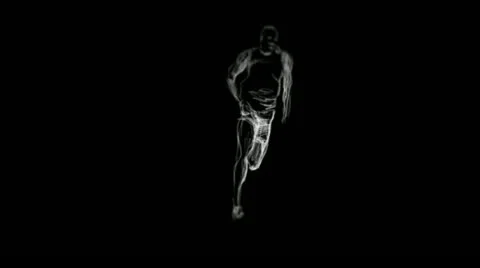 Athlete becomes leopard - rotoscoping technique Video stock 10823025