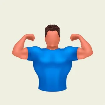 Athlete in blue Stock Illustration