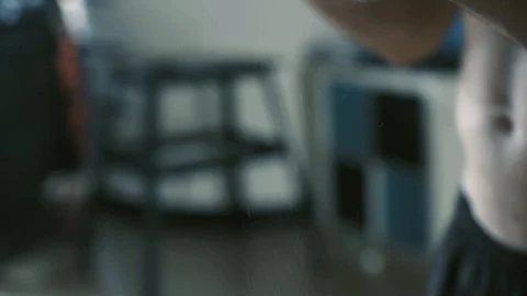 Athlete clapping hands with chalk dust Stock Footage 127436952