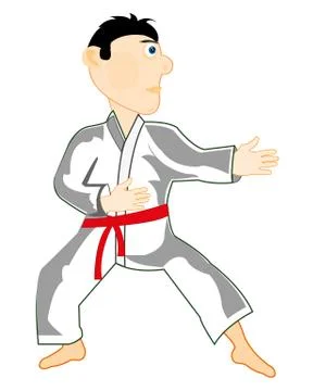 Athlete concerns with karat Stock Illustration