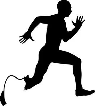 Athlete disabled amputee Stock Illustration