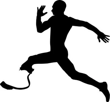 Athlete disabled amputee 스톡 일러스트