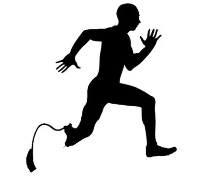 Athlete disabled amputee Illustrazione stock