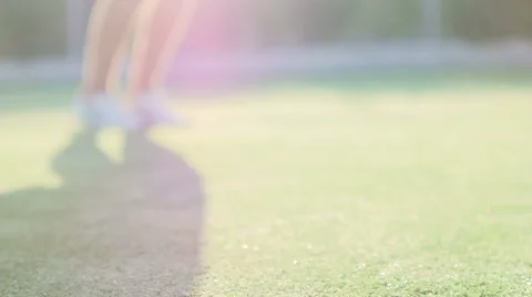 Athlete doing exercise at the stadium Stock Footage 56229819