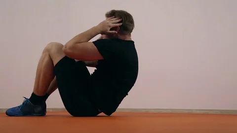 Athlete doing physical exercise Stock Footage 70563584