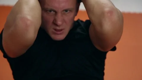 Athlete doing physical exercise Stock Footage 70563782