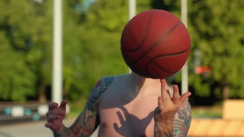 Athlete doing strength exercises on the outdoor playground on a sunny day Stock Footage 201055422