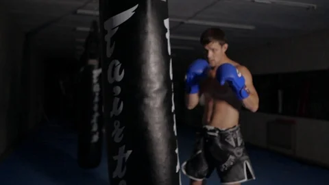 Athlete is engaged in the gym Stock Footage 105444901