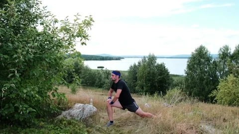 An athlete in equipment Stock Footage 246936506
