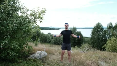 An athlete in equipment Video stock 246936508