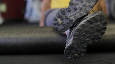 Athlete Foam Rolling Video stock 42233866