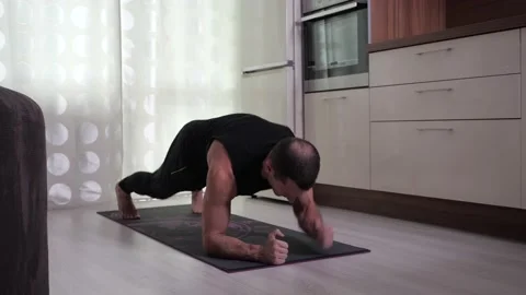 Athlete forced to practice at home during coronavirus 2020 스톡 동영상 136041527