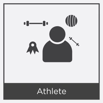Athlete icon isolated on white background Free Stock Illustration